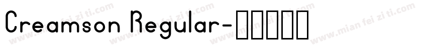 Creamson Regular字体转换